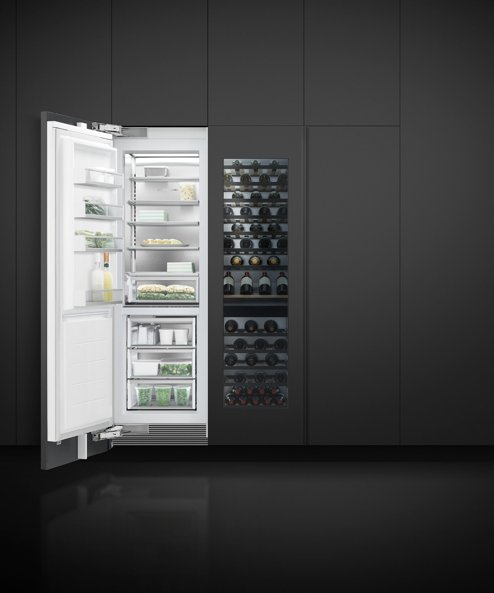 嵌入式立式冷凍櫃, 61cm, 自動製冰 gallery image 11.0