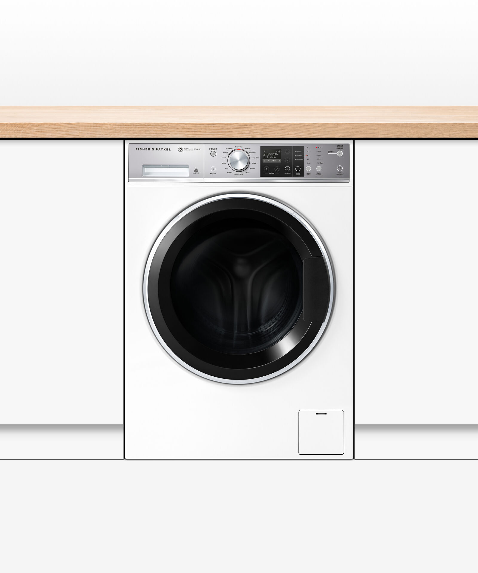 Front Loader Washing Machine, 12kg, ActiveIntelligence™, Steam Care gallery image 9.0